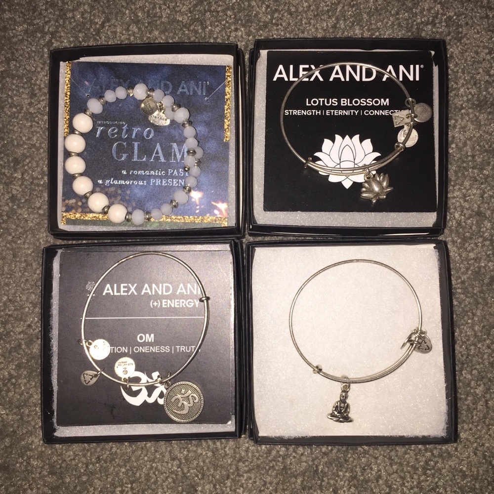 Alex and Ani Bracelet Bundle x 4